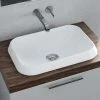 Rossini Rectangle Vessel Bathroom Sink - White