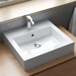 Vivaldi Plus Vessel Bathroom Sink - White