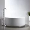 DAX Round Freestanding Acrylic Bathtub - Glossy White Finished - 55 Inches Diameter (BT-8028)