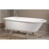 Traditional Cast Iron Clawfoot Tub - Wall Faucet Drillings