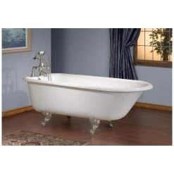 Traditional Cast Iron Clawfoot Tub - Rim Faucet Drillings