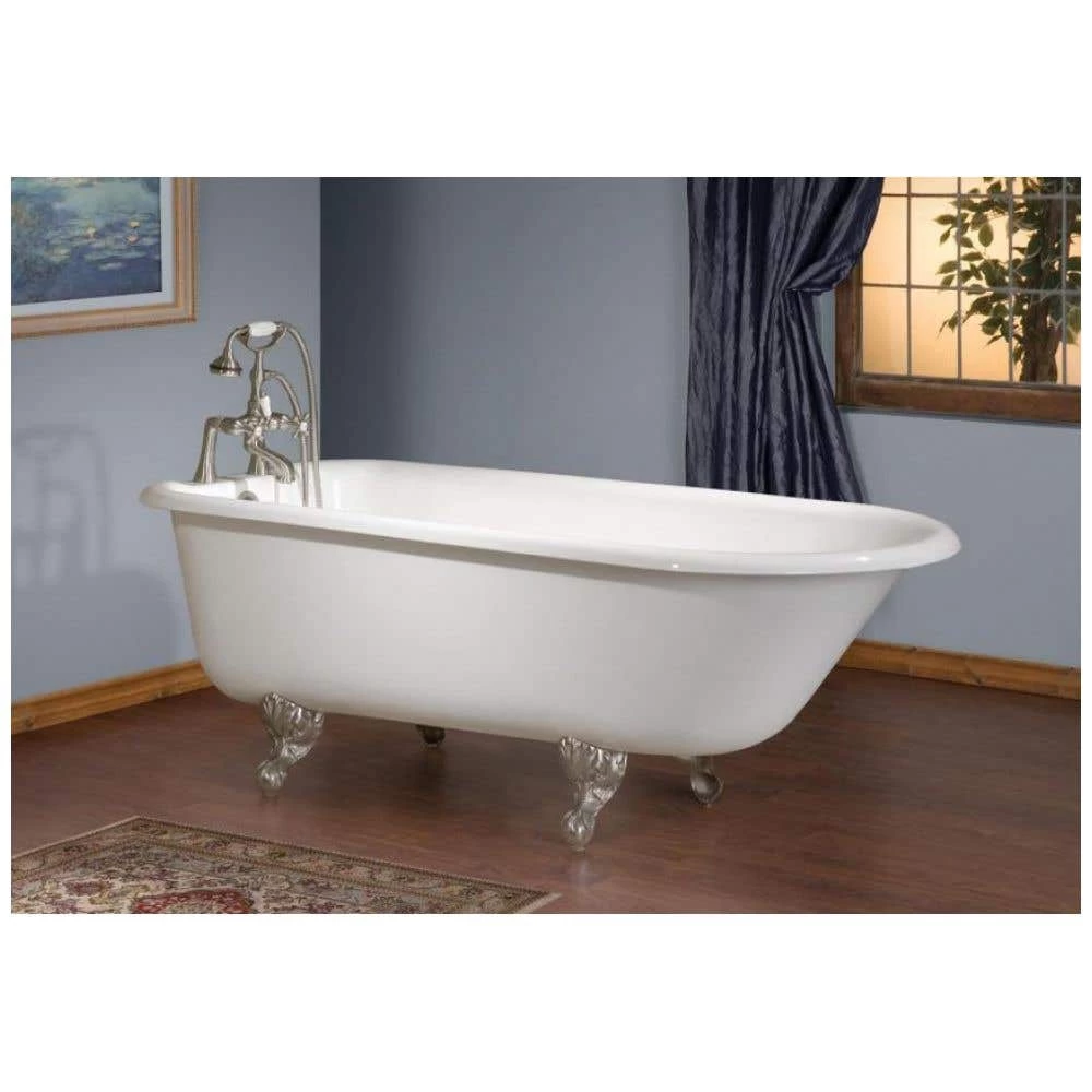 Traditional Cast Iron Clawfoot Tub - Rim Faucet Drillings 1 Traditional Cast Iron Clawfoot Tub - Rim Faucet Drillings