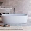 Coletta 71 Inch Freestanding Double Ended Solid Surface Bathtub