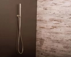 DAX Hand Held Shower Holder, Round Line, Brass Body, Wall Mount , Brushed Nickel Finish, 2-1/4 X 1 X 2-1/2 Inches (D-B52-BN) -Bathroom Shop D B52 BN 3