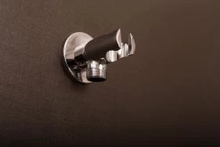 DAX Hand Held Shower Holder, Round Line, Brass Body, Wall Mount , Chrome Finish, 2-1/4 X 1 X 2-1/2 Inches (D-B52-CR)