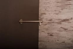 DAX Round Shower Arm, Brass Body, Wall Mount, Brushed Nickel Finish, 12 Inches (D-F04-12-BN) -Bathroom Shop D F04 BN 1