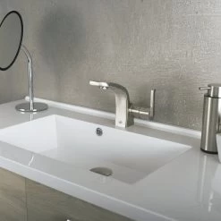 DAX Single Handle Bathroom Faucet, Stainless Steel Body, Brushed Finish, 4-13/16 X 6-1/16 Inches (DAX-010-05) -Bathroom Shop DAX 010 05 02