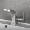 DAX Single Handle Bathroom Faucet, Stainless Steel Body, Brushed Finish, 4-13/16 X 6-1/16 Inches (DAX-010-05)