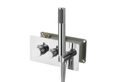 DAX Round Concealed Valve Thermostatic Mixer With 2/3 Function Diverter. Chrome Finish (DAX-1004-RD-CR)