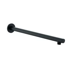 DAX Brass Round Shower Arm - 15" - Matte Black Finish (DAX-1053-365-BL)