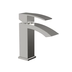 DAX Single Handle Waterfall Bathroom Faucet, Brass Body, Brushed Finish, 4-7/8 X 7 Inches (DAX-6690A-BN) -Bathroom Shop DAX 6690A BN web1