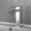 DAX Single Handle Waterfall Bathroom Faucet, Brass Body, Chrome Finish, 4-7/8 X 7 Inches (DAX-6690A-CR)