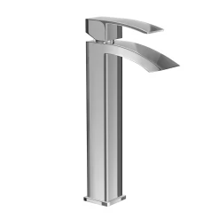 DAX Single Handle Waterfall Vessel Sink Faucet, Brass Body, Chrome Finish, 4-15/16 X 12-5/16 Inches (DAX-6690B-CR) -Bathroom Shop DAX 6690B CR web1