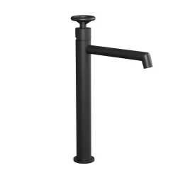 DAX Single Handle Vessel Bathroom Basin Faucet Black Matte Finish (DAX-8010044-BL) -Bathroom Shop DAX 8010044 BL web1