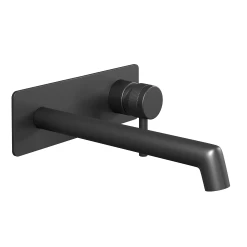 DAX Wall Mount Single Handle Bathroom Faucet. Matte Black Finish (DAX-8030043-BL) -Bathroom Shop DAX 8030043 BL web1
