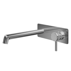 DAX Wall Mount Single Handle Bathroom Faucet. Chrome Finish (DAX-8030043-CR)