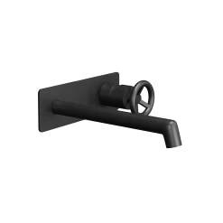 DAX Wall Mount Single Handle Bathroom Faucet Matte Black Finish (DAX-8030044-BL) -Bathroom Shop DAX 8030044 BL web1
