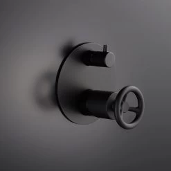 DAX Round Shower Valve With 2 Functions Matte Black Finish (DAX-8030045-BL)