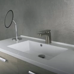 DAX Single Handle Bathroom Faucet, Brass Body, Brushed Finish, 6-7/8 X 5-5/16 Inches (DAX-805A-BN) -Bathroom Shop DAX 805A BN 02