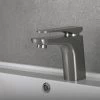 DAX Single Handle Bathroom Faucet, Brass Body, Brushed Finish, 6-7/8 X 5-5/16 Inches (DAX-805A-BN)