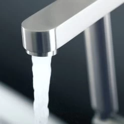 DAX Freestanding Hot Tub Filler With Hand Shower And Square Spout, Stainless Steel Body, Brushed Finish, 40-1/2 X 8-1/2 Inches (DAX-808-BN) -Bathroom Shop DAX 808 BN 03