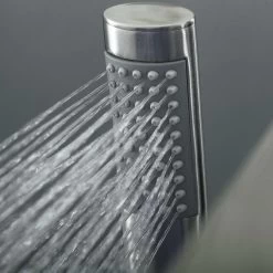 DAX Freestanding Hot Tub Filler With Hand Shower And Square Spout, Stainless Steel Body, Brushed Finish, 40-1/2 X 8-1/2 Inches (DAX-808-BN) -Bathroom Shop DAX 808 BN 04