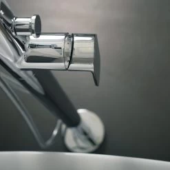 DAX Freestanding Hot Tub Filler With Hand Shower And Square Spout, Stainless Steel Body, Chrome Finish, 40-1/2 X 8-1/2 Inches (DAX-808-CR) -Bathroom Shop DAX 808 CR 05