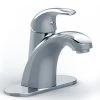 DAX Single Handle Bathroom Faucet With 6" Deck Plate Chrome Finish (DAX-8104-CR)