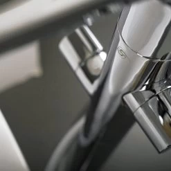 DAX Freestanding Hot Tub Filler With Hand Shower And Square Spout, Brass Body, Chrome Finish, 8-11/16 X 34 13/16 Inches (DAX-8153) -Bathroom Shop DAX 8153 04