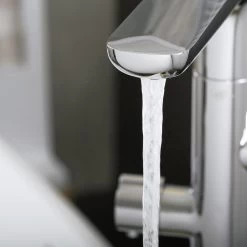 DAX Freestanding Hot Tub Filler With Hand Shower And Square Spout, Brass Body, Chrome Finish, 8-11/16 X 34 13/16 Inches (DAX-8153) -Bathroom Shop DAX 8153 05