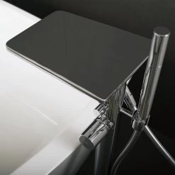 DAX Freestanding Hot Tub Filler With Hand Shower And Waterfall Spout, Brass Body, Chrome Finish, 7-7/8 X 36-1/8 Inches (DAX-8180) -Bathroom Shop DAX 8180 04