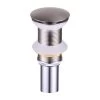 DAX Round Vanity Sink Pop Up Drain, Brass Body, Brushed Nickel Finish, 2-5/8 X 8-5/8 Inches (DAX-82005-BN)