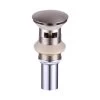 DAX Round Vanity Sink Pop Up Drain, Brass Body, Brushed Nickel Finish, 2-5/8 X 8-5/8 Inches (DAX-82006-BN)