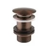 DAX Round Vanity Sink Pop Up Drain Without Overflow, Brass Body, Oil Rubbed Bronze Finish, 2-3/4 X 2-3/4 Inches (DAX-82016-ORB)