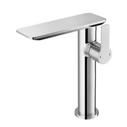 DAX Single Handle Bathroom Waterfall Vessel Sink Faucet, Deck Mount, Brass Body, Chrome Finish, Spout Height 8-1/16 Inches (DAX-8205A-CR) -Bathroom Shop DAX 8205A CR