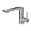 DAX Single Handle Bathroom Faucet, Brass Body, Chrome Finish, Spout Height 4-15/16 Inches (DAX-8226-CR)