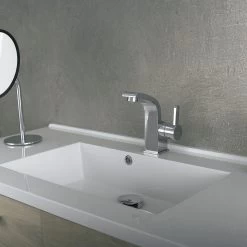 DAX Single Handle Bathroom Faucet, Brass Body, Chrome Finish, 3-15/16 X 5-15/16 Inches (DAX-8260-CR) -Bathroom Shop DAX 8260 CR 02