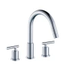 DAX Two Handle Bathroom Faucet Round Shape Brushed Nickel Finish (DAX-8312-CR)