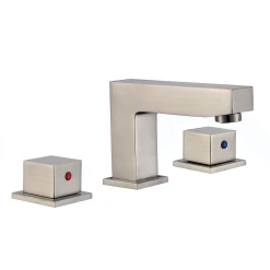 DAX Two Handle Bathroom Faucet Square Shape Brushed Nickel Finish (DAX-8325-BN)