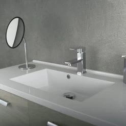 DAX Single Handle Bathroom Faucet, Brass Body, Chrome Finish, 5-15/16 X 6-1/8 Inches (DAX-8510-CR) -Bathroom Shop DAX 8510 CR 02