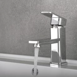 DAX Single Handle Bathroom Faucet, Brass Body, Chrome Finish, 5-15/16 X 6-1/8 Inches (DAX-8510-CR) -Bathroom Shop DAX 8510 CR 05