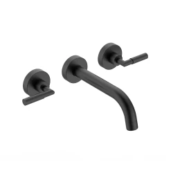 DAX Wall Mount Bathroom Faucet Matt Black Finish (DAX-8802-BL)