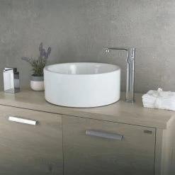 DAX Single Handle Vessel Sink Bathroom Faucet, Brass Body, Chrome Finish, 4-3/4 X 10-1/4 Inches (DAX-9883B) -Bathroom Shop DAX 9883B 02