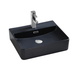 DAX Ceramic Rectangle Bathroom Vessel Basin. Finish: White Matt, Glossy White, Matt Black - (20" X 16.5")(DAX-CL1275)