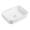DAX Ceramic Rectangle Bathroom Vessel Basin White Glossy - (20" X 16.5") (DAX-CL1285-WG)