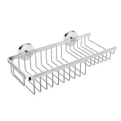 DAX Valencia Bathroom Shelf Basket With Right Opening, Wall Mount, Stainless Steel, Chrome Finish, 11-13/16 X 5-5/16 X 3-1/8 Inches (DAX-GDC120187-CR)
