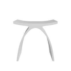 DAX Solid Surface Bathroom Stool, Standfree, Matte White Finish, 16-3/4 X 16-3/4 X 9-1/16 Inches (DAX-ST-01) -Bathroom Shop DAX ST 01