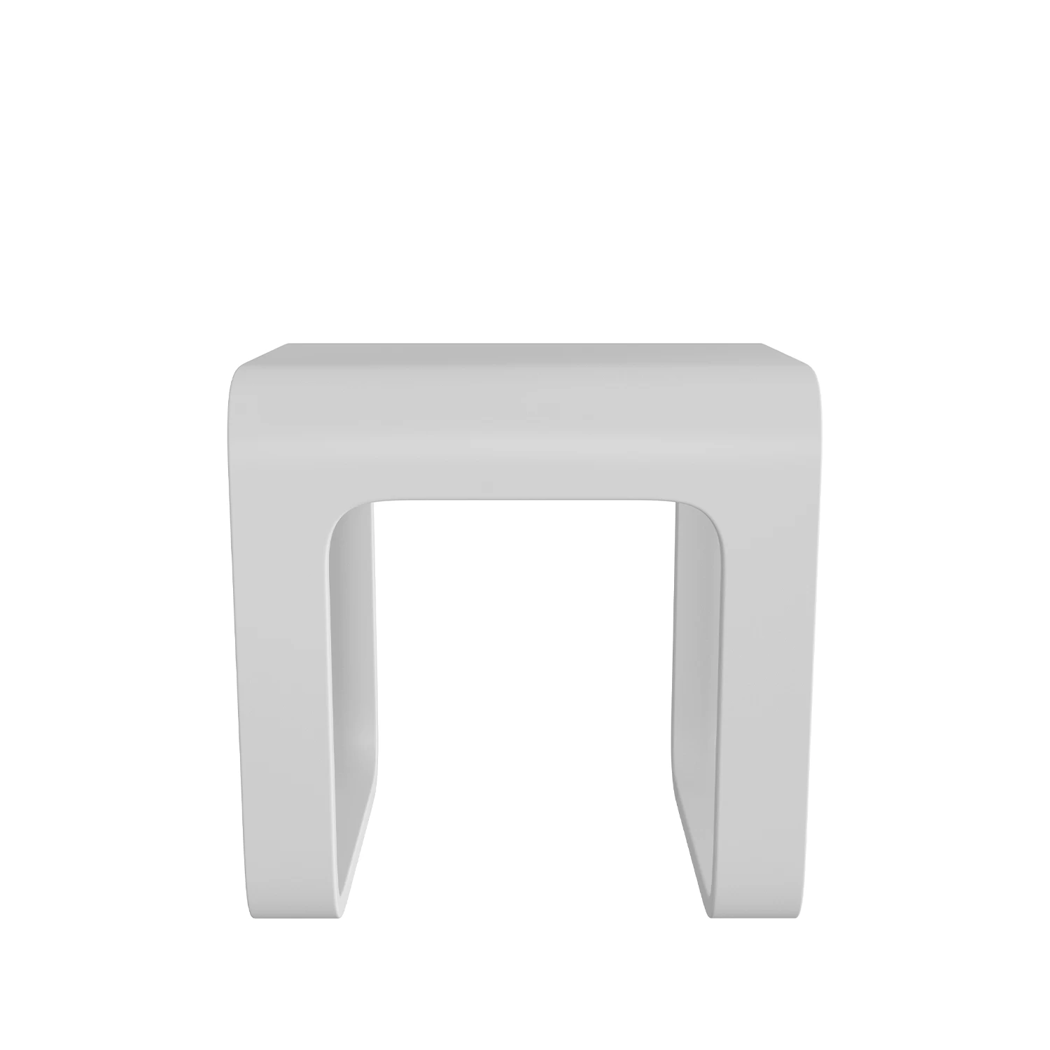 DAX Solid Surface Bathroom Stool - Matte White (DAX-ST-03) 4 DAX Solid Surface Bathroom Stool - Matte White (DAX-ST-03) - Image 4