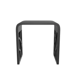 DAX Solid Surface Bathroom Stool - Matte Black (DAX-ST-05-B) -Bathroom Shop DAX ST 05 B