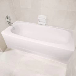 Archer 60 Inch Steel Alcove Bathtub - White